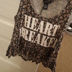 💖Crop Top💖 Floral "Heart Breaker"💖
